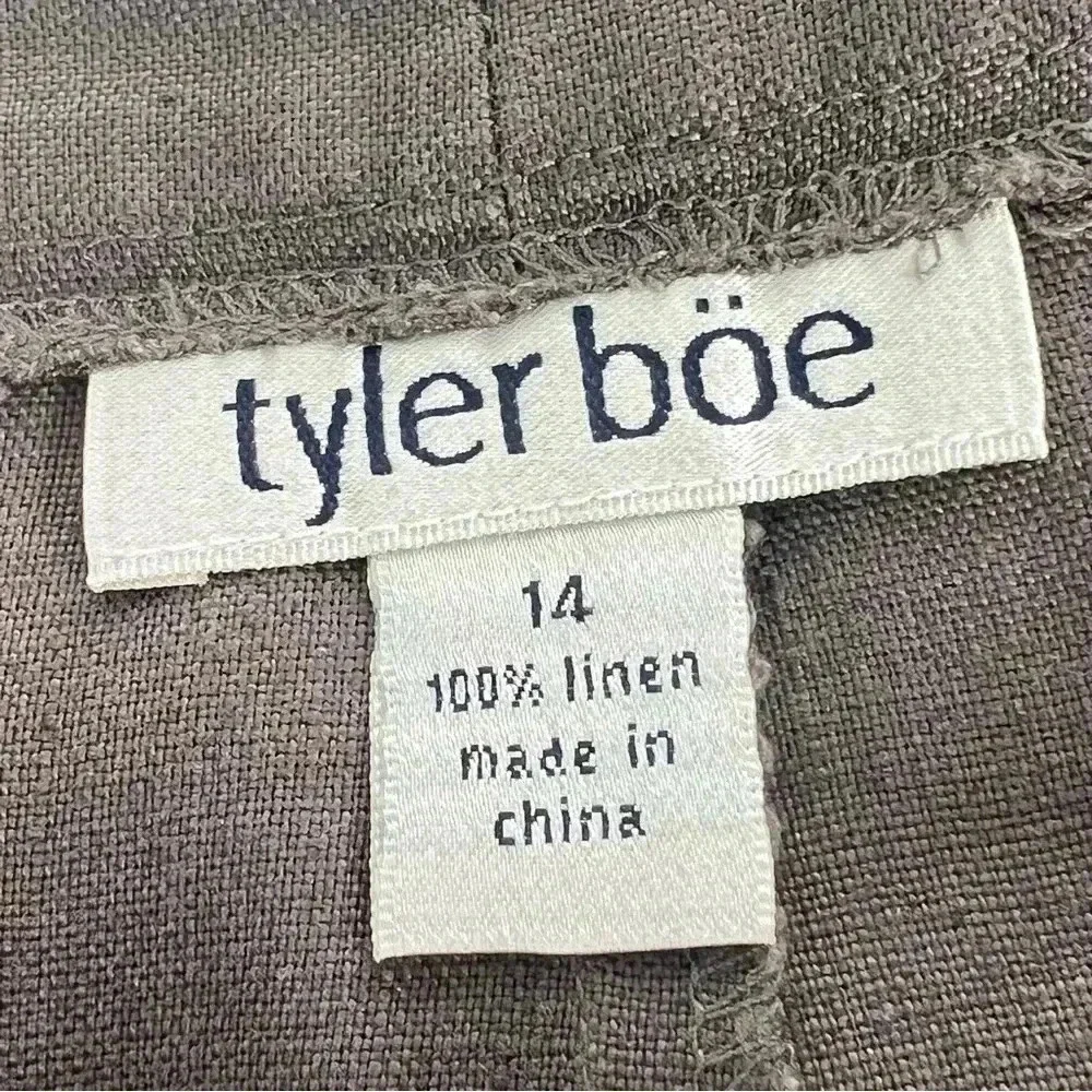 Tyler Böe 100% Linen Skirt‎ Front Slit Pockets Sz 14